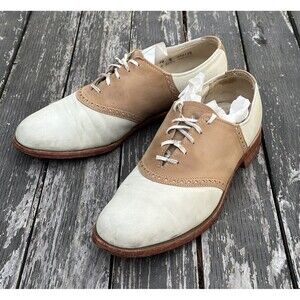 Cole Haan Saddle Shoes Made in USA Mens Size 10 D/B Leather Nubuck Tan